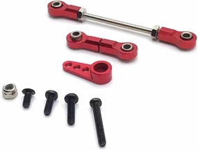 RC Car DIY Parts for WLtoys 284131 K969 K979 K989 K999 P929 P939 RC01 1/28 28T for Mini-Q for Mini-Z Front Steering Link Servo Arm RC Car Upgrade Parts(Red)