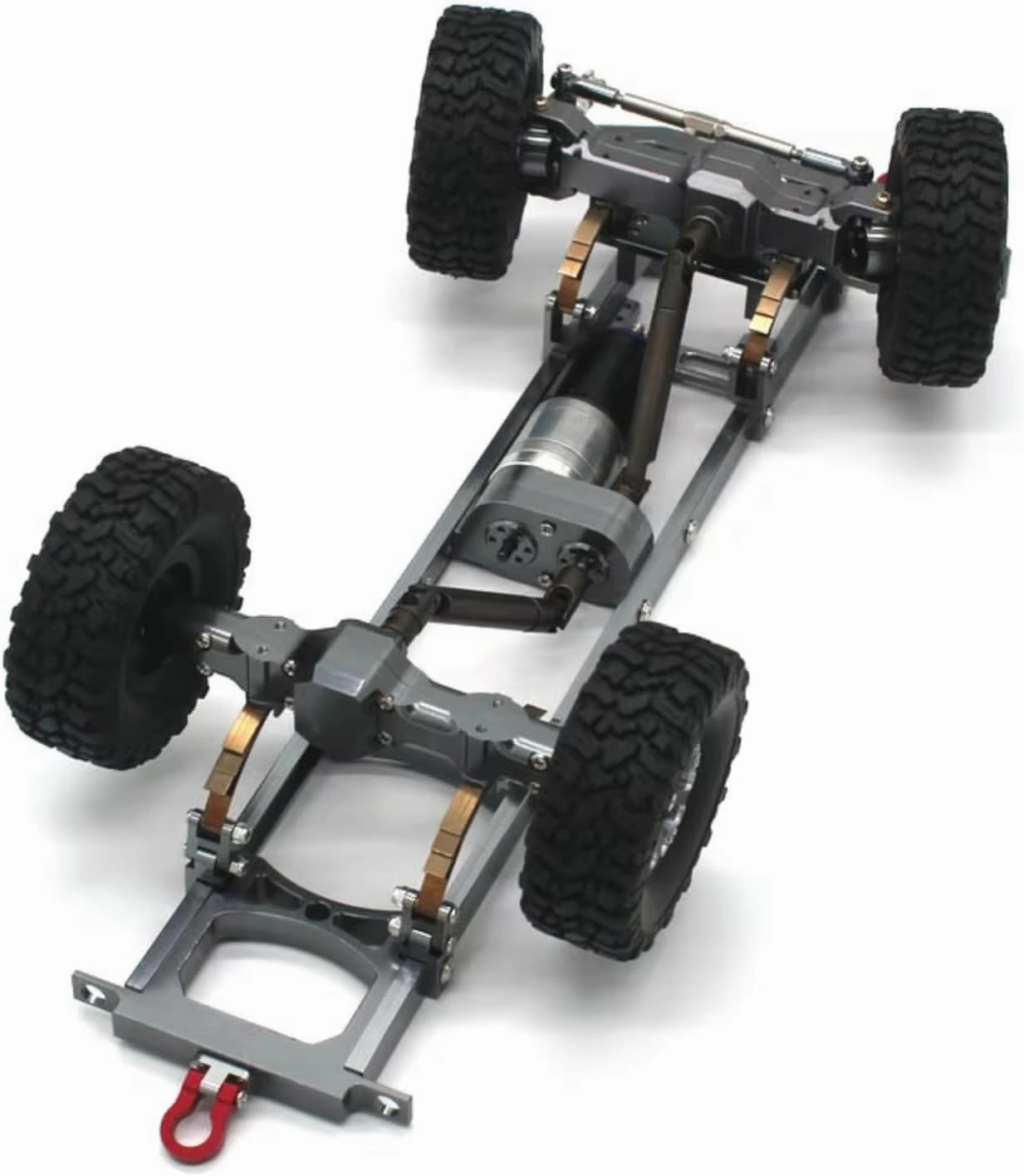 RC Car DIY Parts for WPL C14 C24 B14 B24 B16 B36 1/16 Metal Rear Bumper RC Car Upgrade Accessories Replace Modify Parts(Gray)
