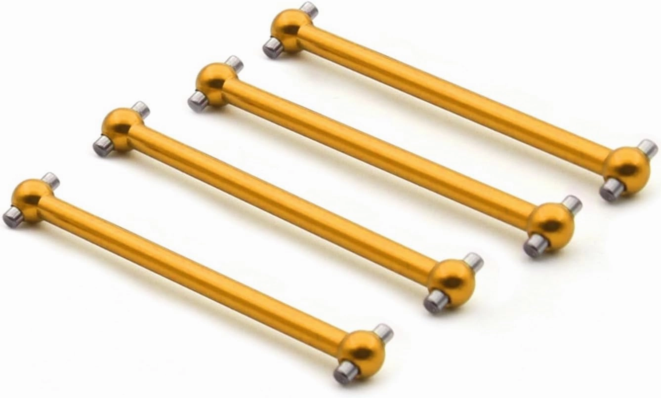 RC Car Drive Shafts for Himoto E18 for Spino for HSP for Wltoys A959B A949 A959 A969 A979 K929 A959-07 1/18 Metal Drive Shaft Dogbone Modification RC Car Upgrade Parts(Yellow)