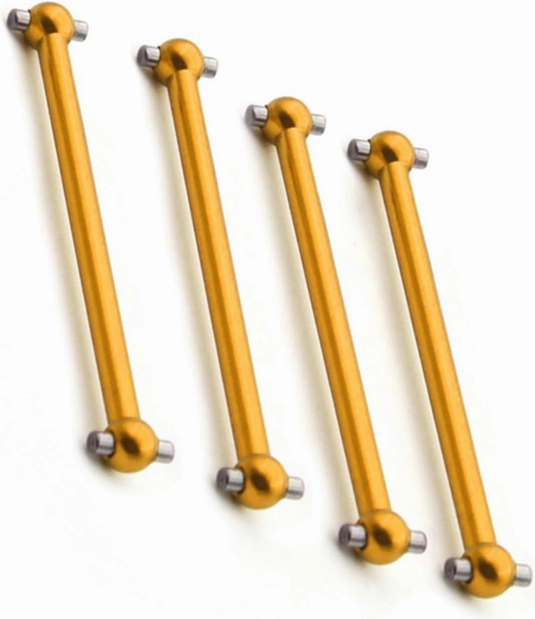 RC Car Drive Shafts for Himoto E18 for Spino for HSP for Wltoys A959B A949 A959 A969 A979 K929 A959-07 1/18 Metal Drive Shaft Dogbone Modification RC Car Upgrade Parts(Yellow)