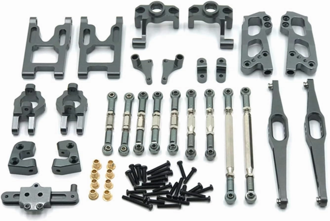 RC Car Parts for Wltoys 1/12 12428-A-B-C 12423 12427 12428 FY-01 02 03 for Flyover RC Car Accessories Metal Upgrade Set Upgrades Parts Modification(Gray)