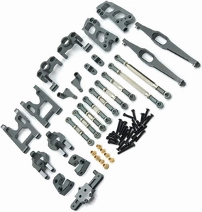 RC Car Parts for Wltoys 1/12 12428-A-B-C 12423 12427 12428 FY-01 02 03 for Flyover RC Car Accessories Metal Upgrade Set Upgrades Parts Modification(Gray)