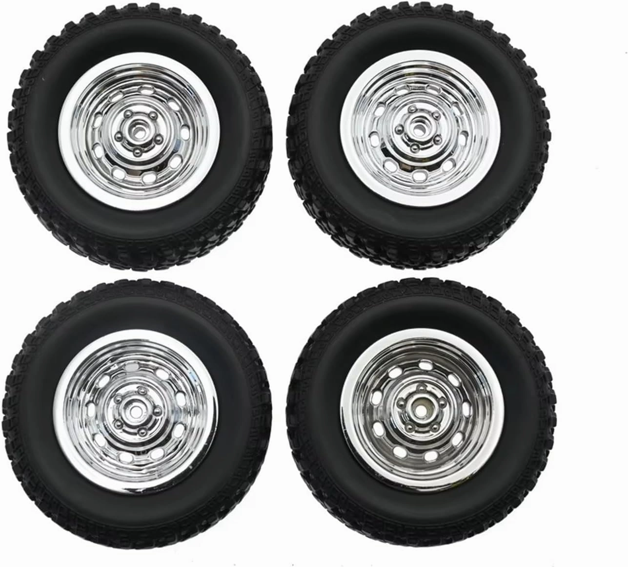 Rc Car Wheel Rim Tire Compatible with MN78 for MN-78 1/12 RC Truck Car Wheel Tire DIY Tyre Remote Control Upgrade Spare Parts Accessories 4pcs
