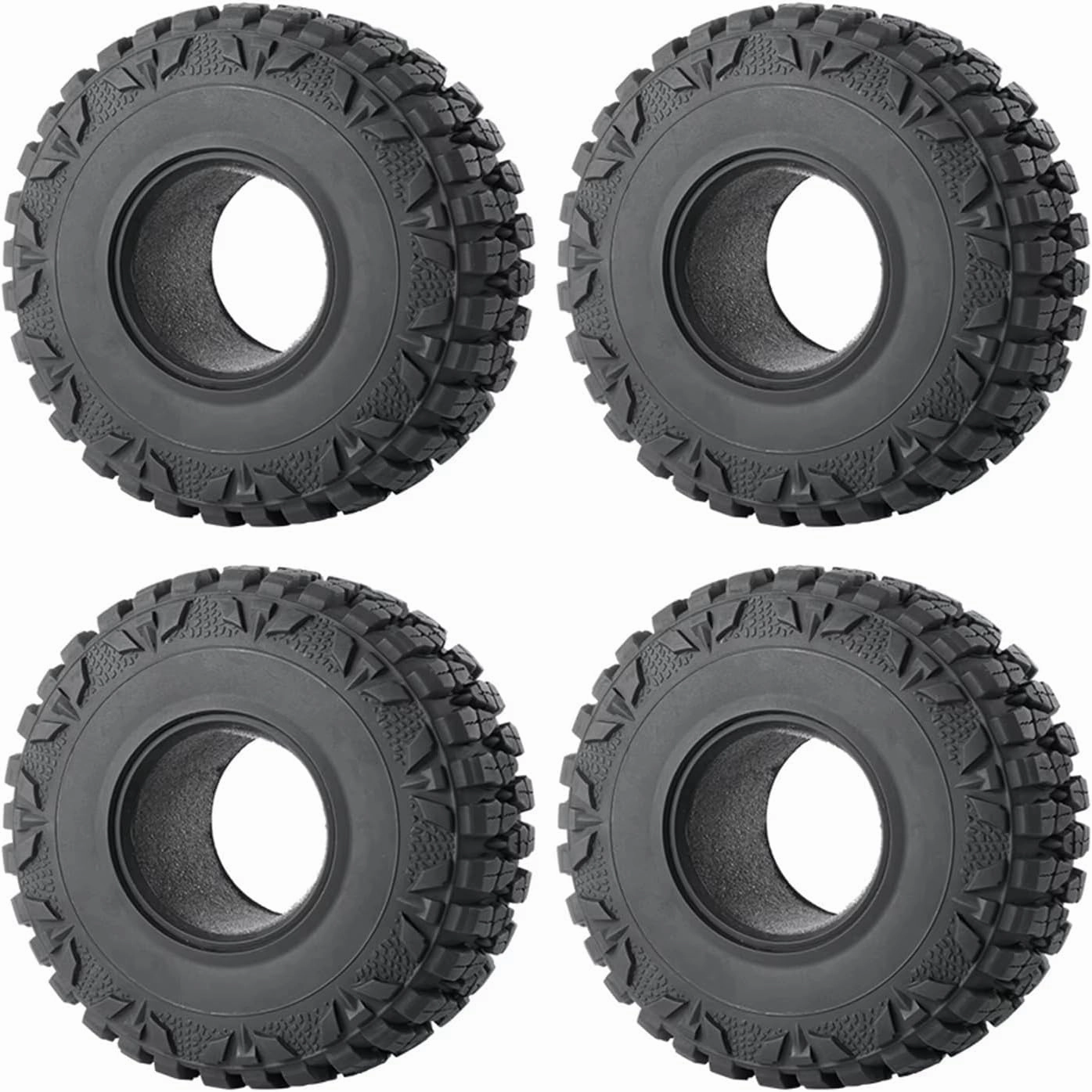 Rc Car Wheel Rim Tire Compatible with SCX10 for D90 for TRX4 for TF2 CC01 for Capra 1/10 RC Car Part 1.9 Inch Crawler Wheel Tires 112mm Diameter 46mm Width