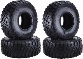 Rc Car Wheel Rim Tire Compatible with Traxxas for TRX4 for TRX6 for Axial for SCX10 for Wraith 1/10 RC Crawler 120Mm 2.2 Mud Grappler Rubber Tyre Wheel Tires