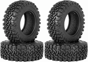 Rc Car Wheel Rim Tire Compatible with Traxxas TRX4 D90 for Axial SCX10 II III for Redcat for MST 4PCS 90Mm 1.9 Rubber Tire Wheel Tyre 1/10 RC Crawler Car