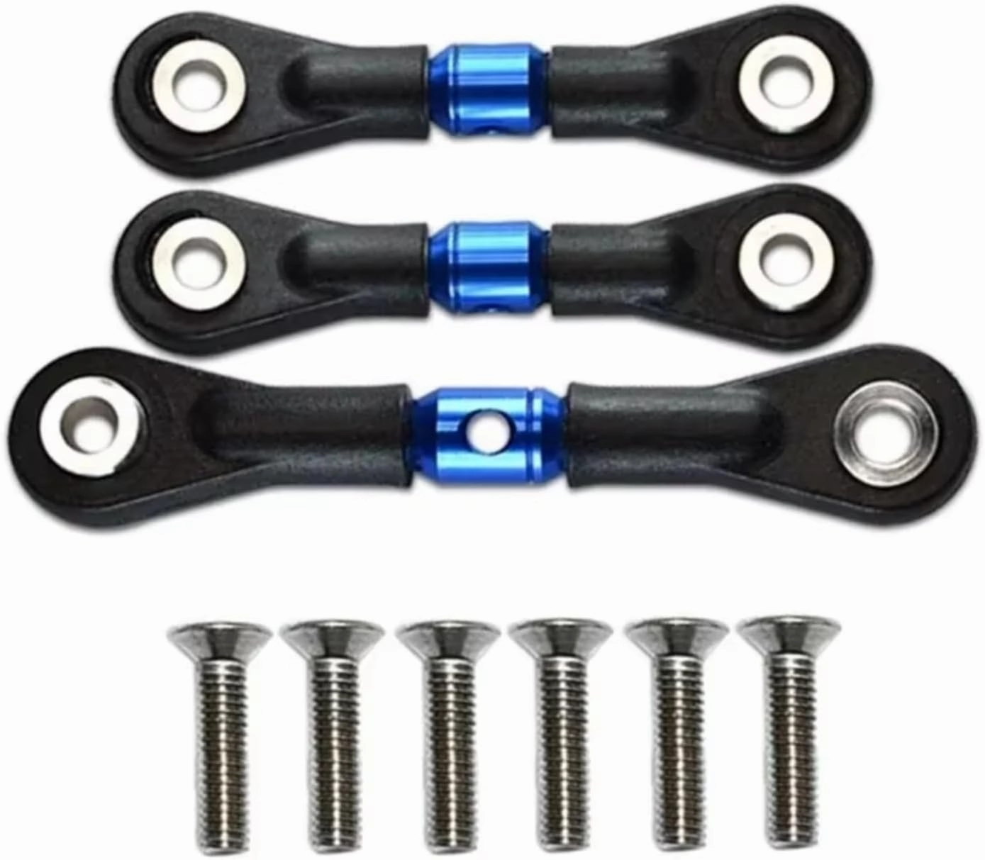 Rc Connecting Rod Tie Rod for Tamiya for TT-02 TT-02T TT02T 1/10 3Pcs Steering Link Rod RC Car Tracked Vehicles Parts and Accessories Upgrades Replacement and Use(Blue)