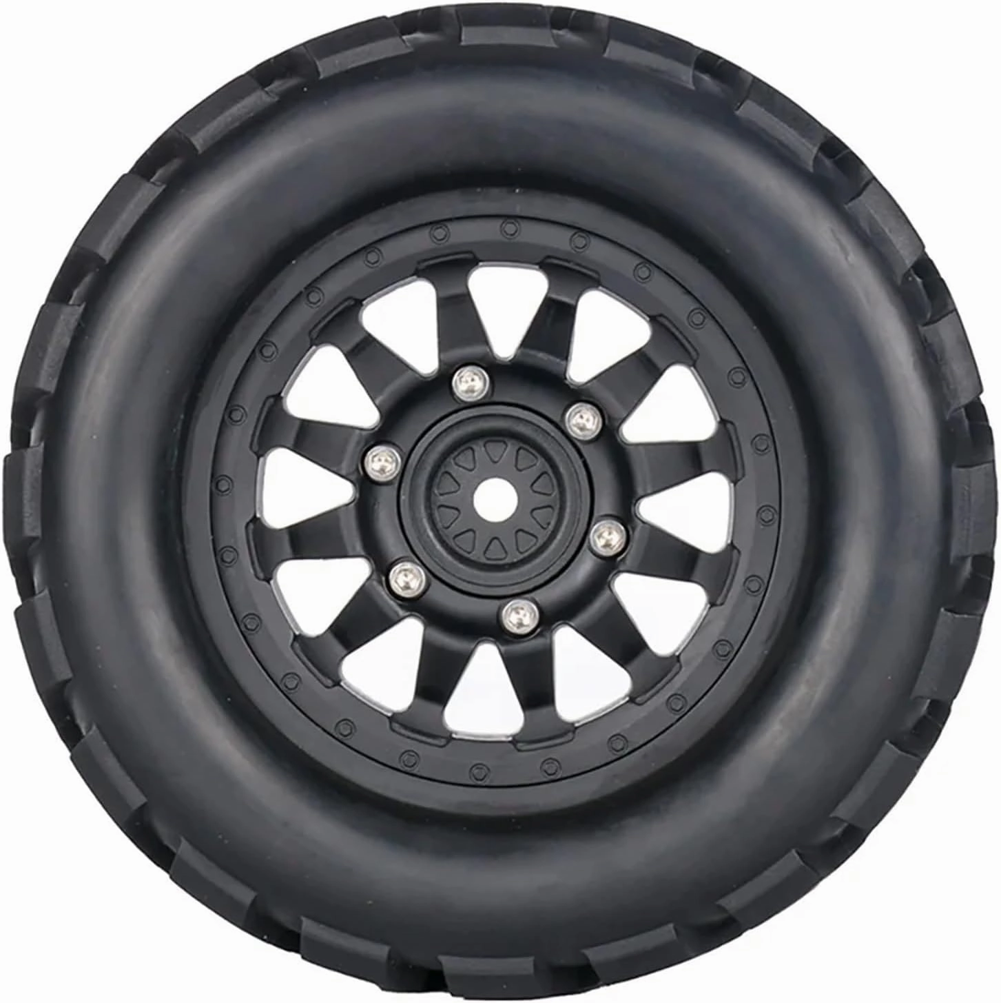 Rc Wheel Rim Tire for 1/10 RC for Model Car for Monster Truck Retrofit Accessories Tires Wheels 4PCS Replaceable Adapter 12mm 14mm(C)