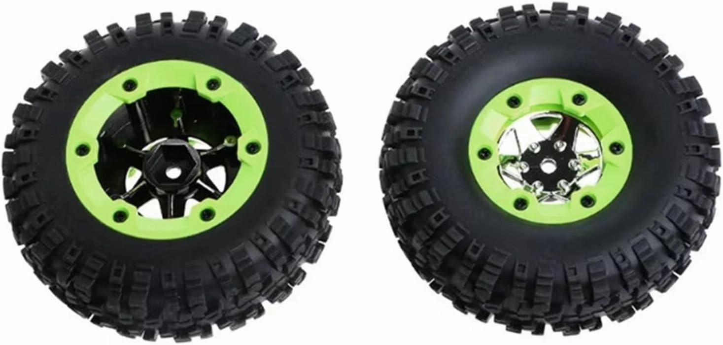 Rc Wheel Rim Tire for Wltoys 12428 12423 0070 0071 Spare Replace Parts 2-4pcs Left & Right Tires Wheel Hub Kit for 1:12 RC Car(Left Tires(2pcs))