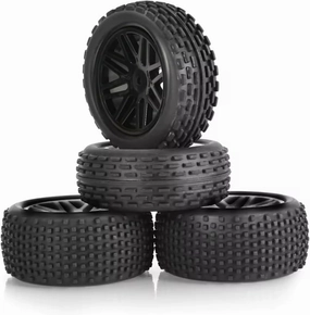 Rc Wheel Rim Tire for Wltoys 144001 124019 124018 104001 for HSP for Tamiya 4Pcs 86mm Tires Wheel Tyre for RC Car Upgrade Parts 1/10 1/12 1/14 Scale Off Road for Buggy