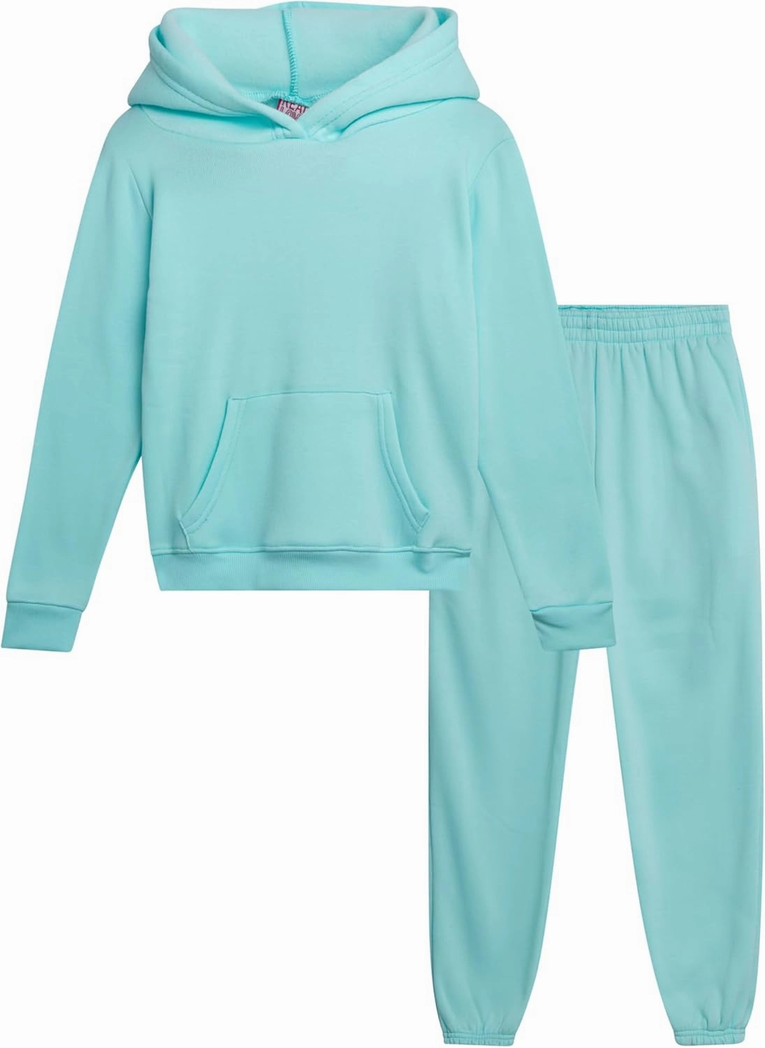 Real Love Girls' Jogger Set - 2 Piece Basic Fleece Pullover Hoodie and Sweatpants (7-16)