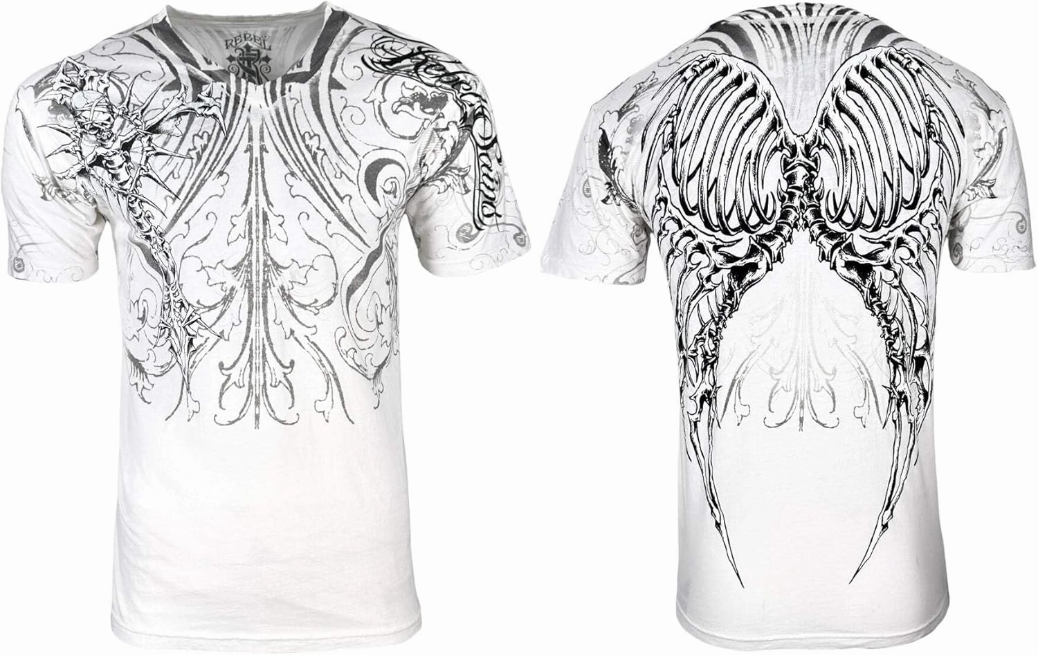 Rebel Saint by Affliction Men's T-Shirt Fracture