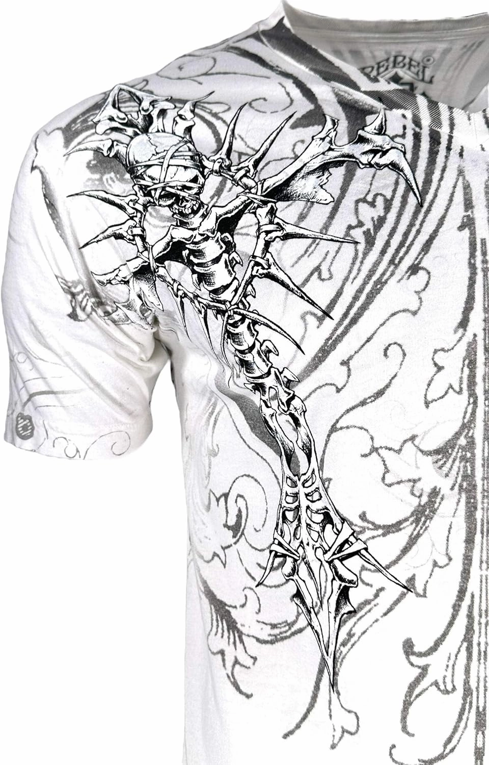 Rebel Saint by Affliction Men's T-Shirt Fracture
