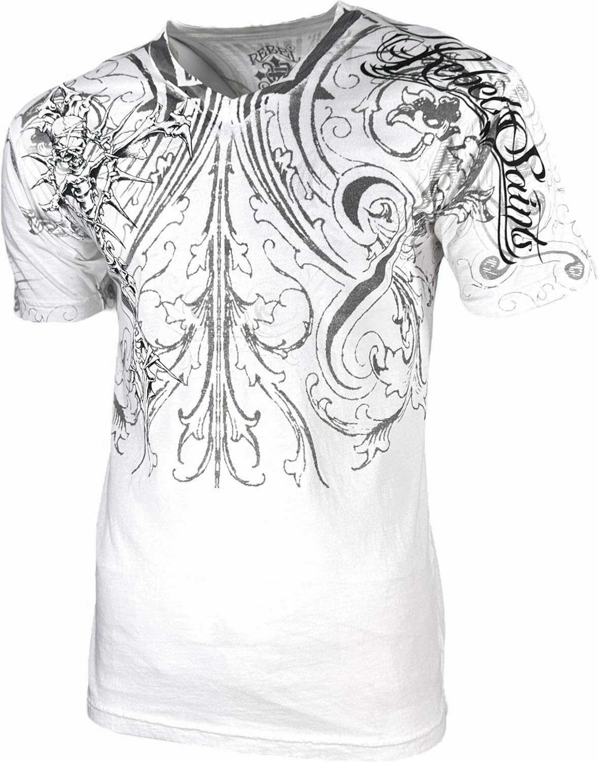 Rebel Saint by Affliction Men's T-Shirt Fracture