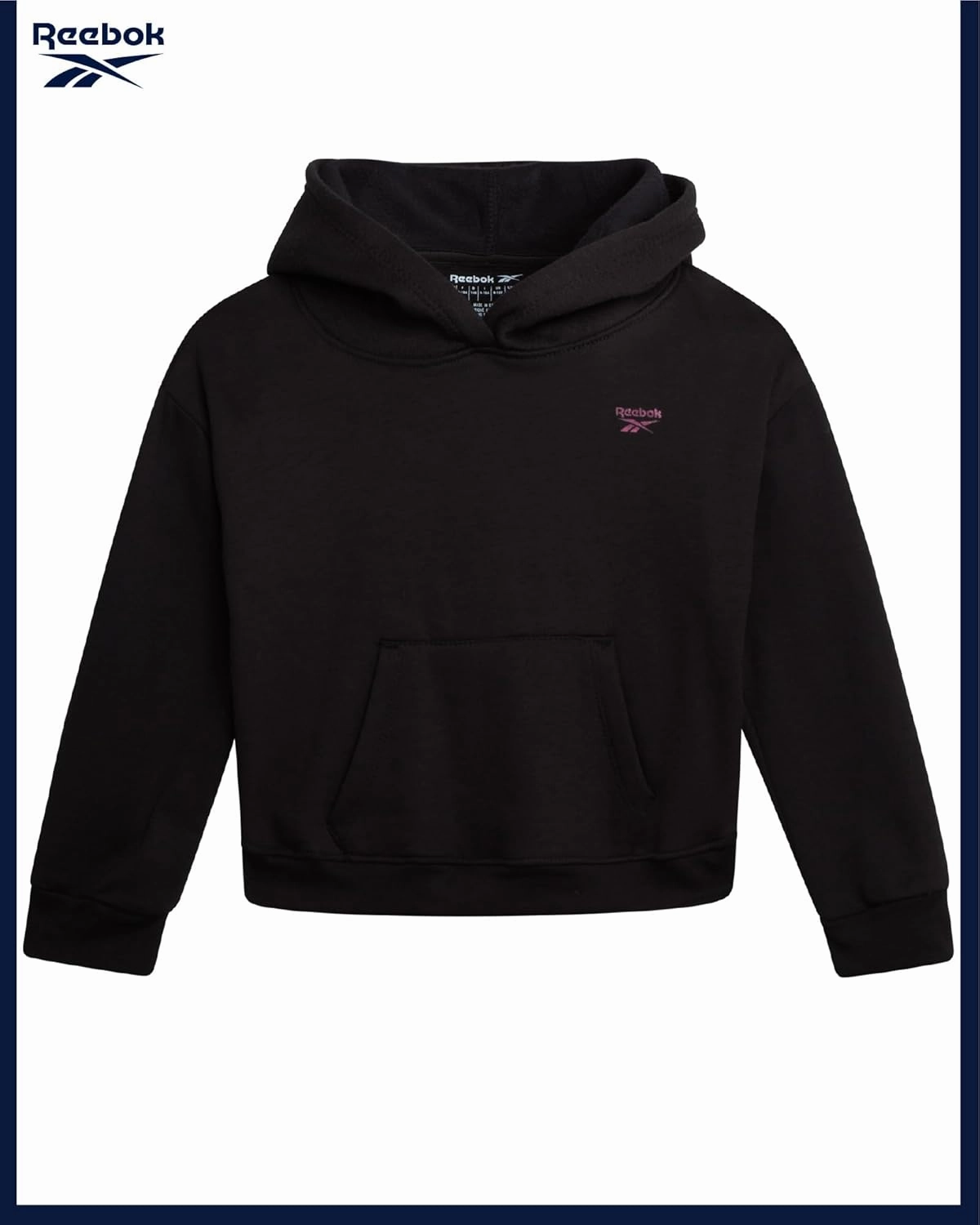Reebok Girls' Jogger Set - 2 Piece Hoodie Sweatshirt and Sweatpants Sweatsuit (Size: 4-12)