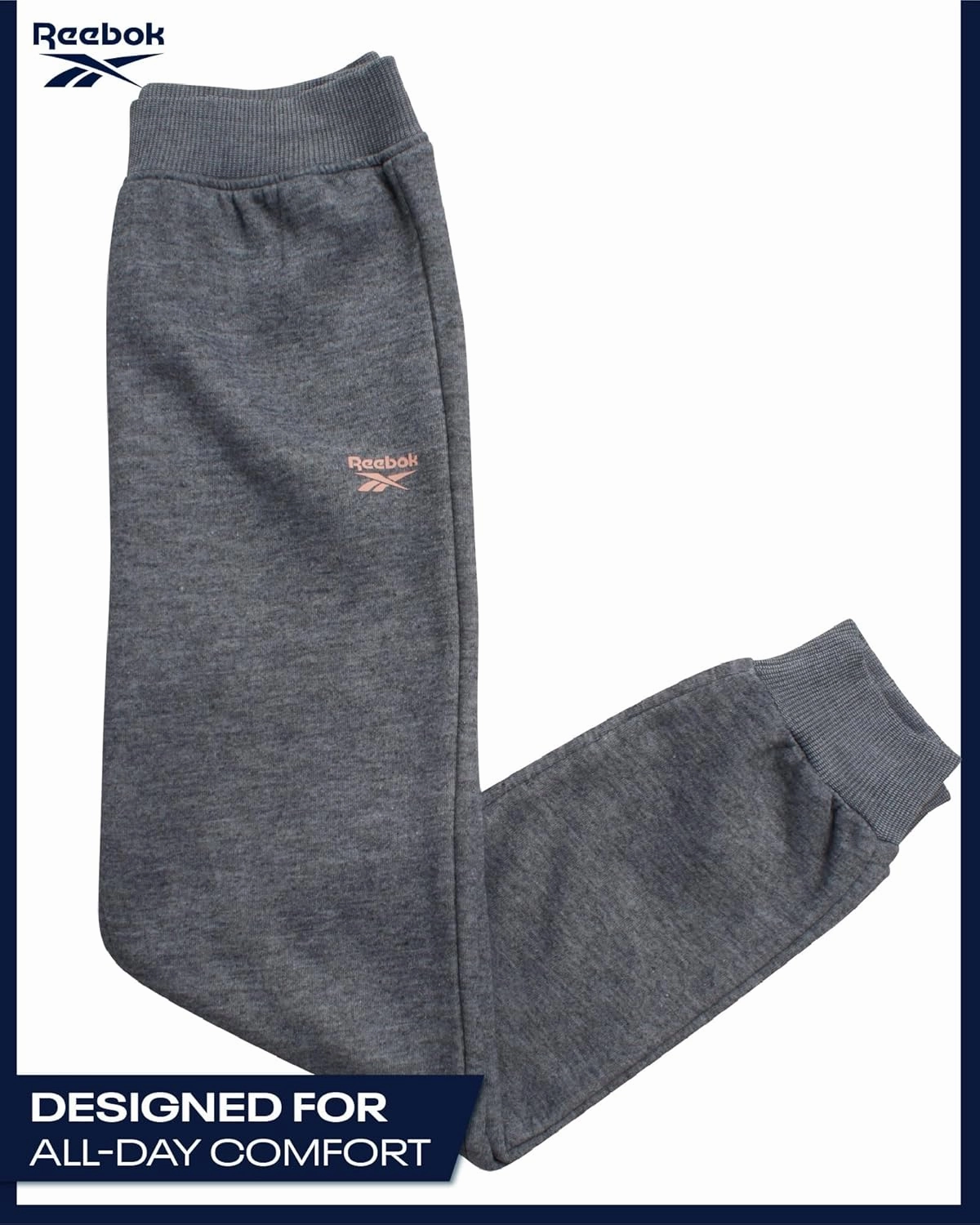 Reebok Girls' Jogger Set - 2 Piece Hoodie Sweatshirt and Sweatpants Sweatsuit (Size: 4-12)