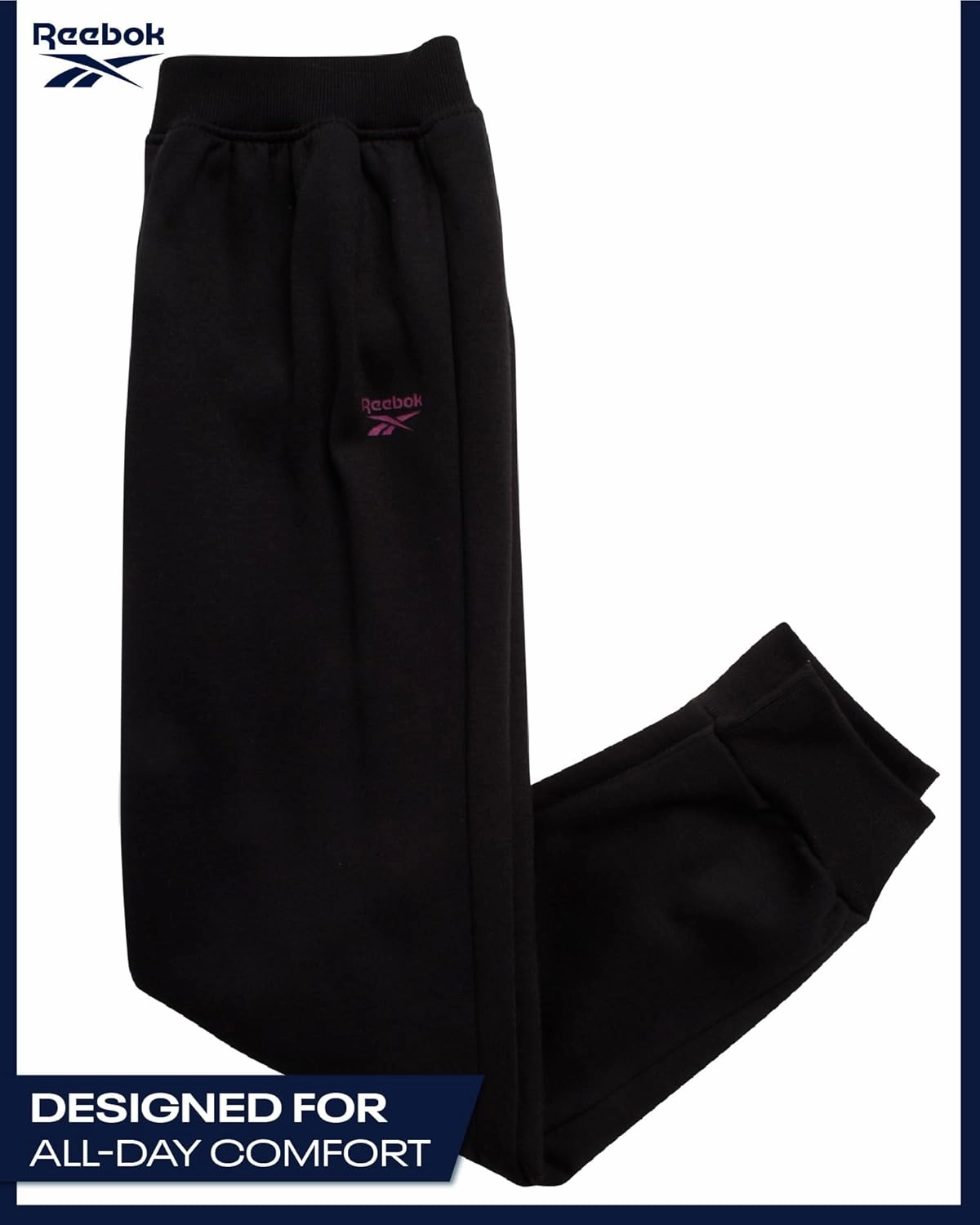 Reebok Girls' Jogger Set - 2 Piece Hoodie Sweatshirt and Sweatpants Sweatsuit (Size: 4-12)