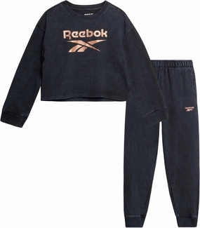 Reebok Girls' Sweatsuit Set - 2 Piece Fleece Hoodie and Jogger Sweatpants (Size: 7-12)