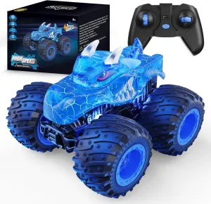 Remote Control Car, 2.4GHz Monster Trucks Toys with Light Spray, Birthday Gift for Kids 3 4 5 6 7 8, All Terrain RC Cars, Toddler Toys for Boys Girls 3  Year Old