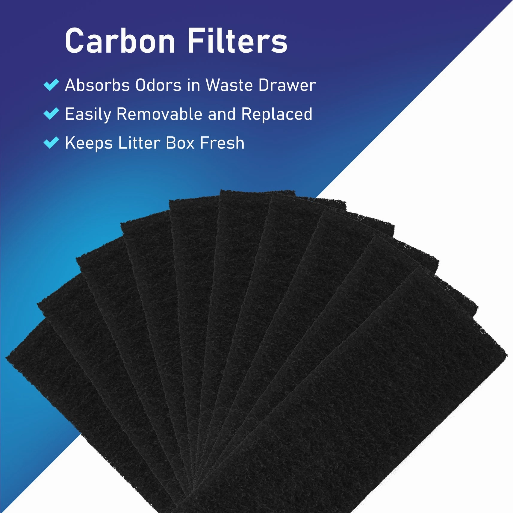 Replacement Carbon Filters For Litter-Robot 3 Self-Cleaning Cat Litter Box, 10