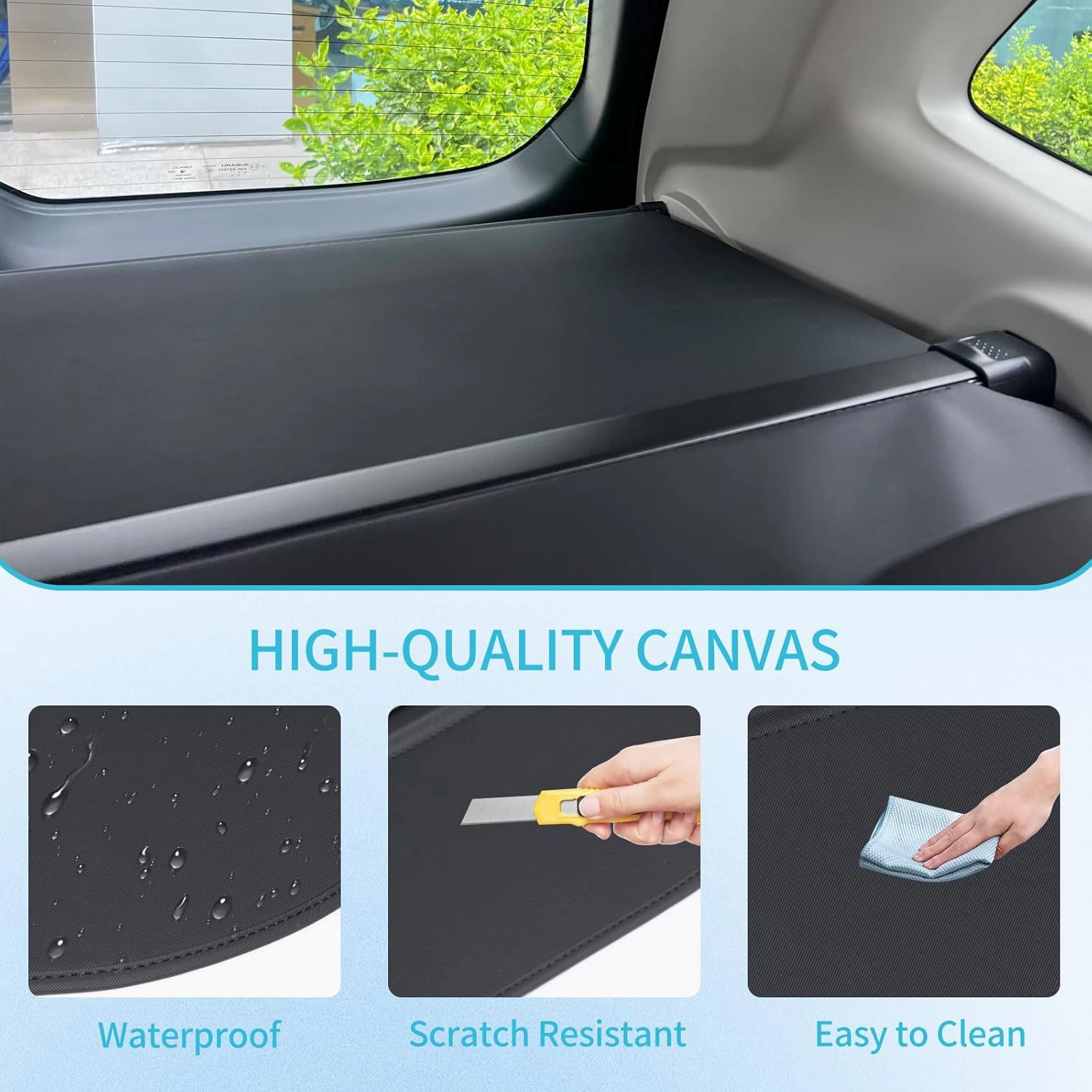 Retractable Cargo Cover Compatible with Lexus RX RX350 RX450h 2017-2022, Anti-Peeping Rear Trunk Cover Luggage Privacy Security Shield Shade(Canvas)