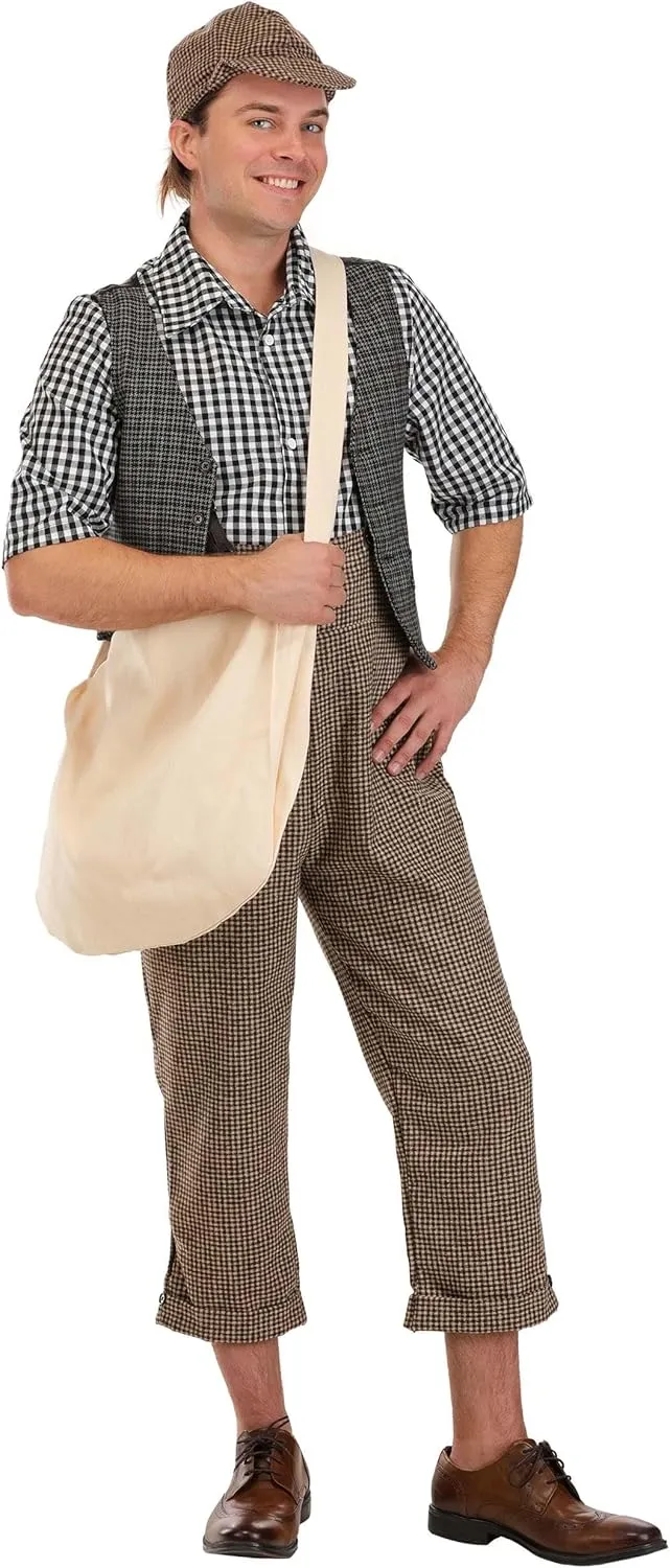 Roaring Twenties Gazetteer Ensemble | Newsboy Costume Set | 20s Halloween Outfit