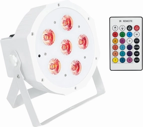 Rockville Battery PAR 61 White RGBWA UV Rechargeable Stage Wash Light, DMX Control, Sound Activated, Includes Remote, Up to 18 Hours Battery Life, Perfect for DJ Events, Parties