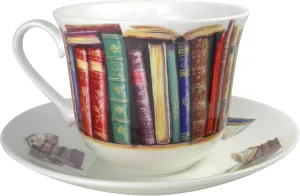 Roy Kirkham Creative Writing Book Lovers Breakfast Tea cup and Saucer Set Fine Bone China England