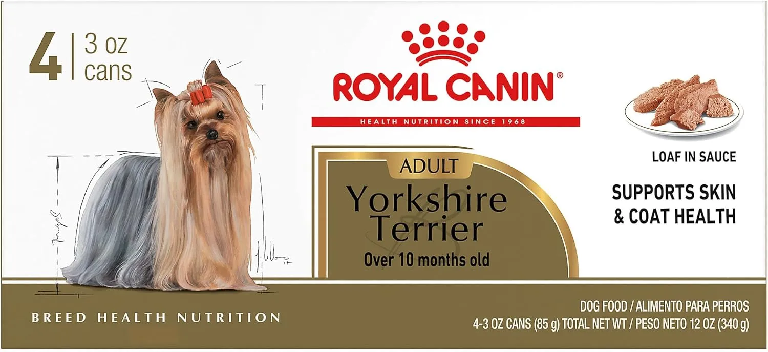 Royal Canin Yorkshire Terrier Adult Breed Specific Wet Dog Food, 3 oz can (4-pack)