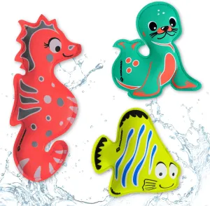 Schildkröt Neoprene Diving Animals, Set of 3, Consisting of 1 Sea Lion, 1 Seahorse, 1 Fish, Perfect for Endurance Training in The Water