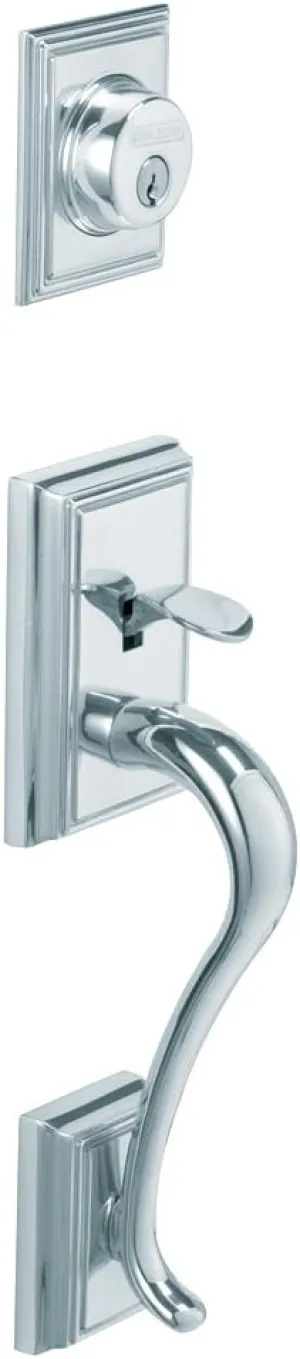 Schlage F58 ADD 625 Addison Exterior Handleset with Deadbolt, Bright Chrome (Exterior Half Only)