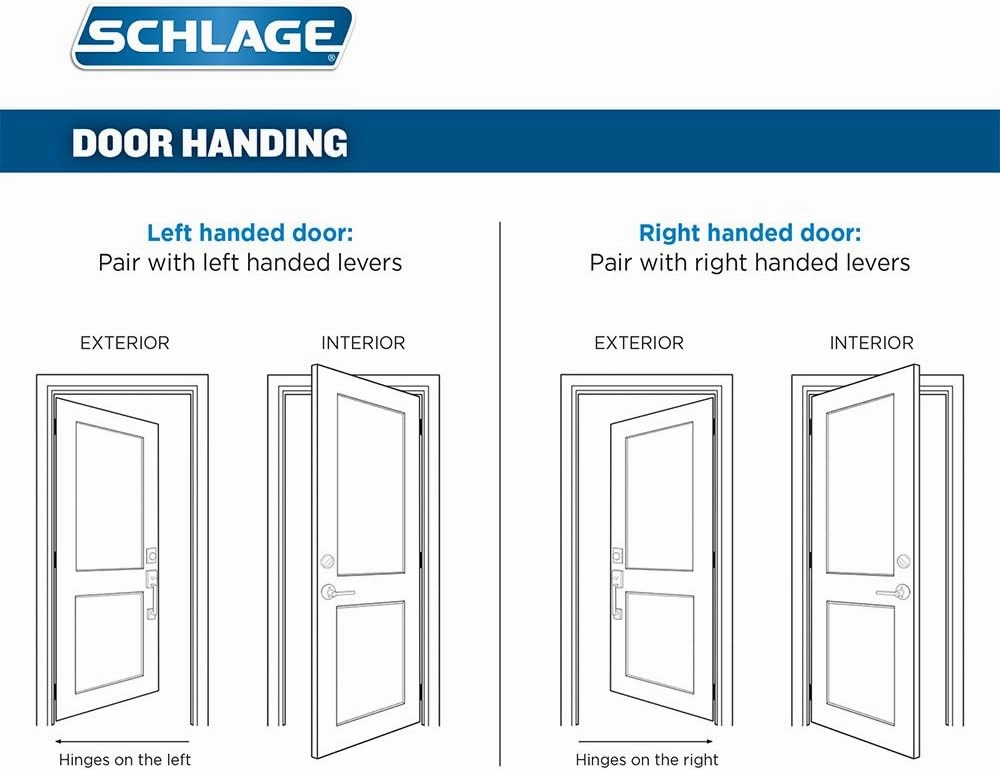 Schlage F59 ACC 605 LH Accent Interior Left-Handed Lever with Deadbolt, Bright Brass (Interior Half Only)
