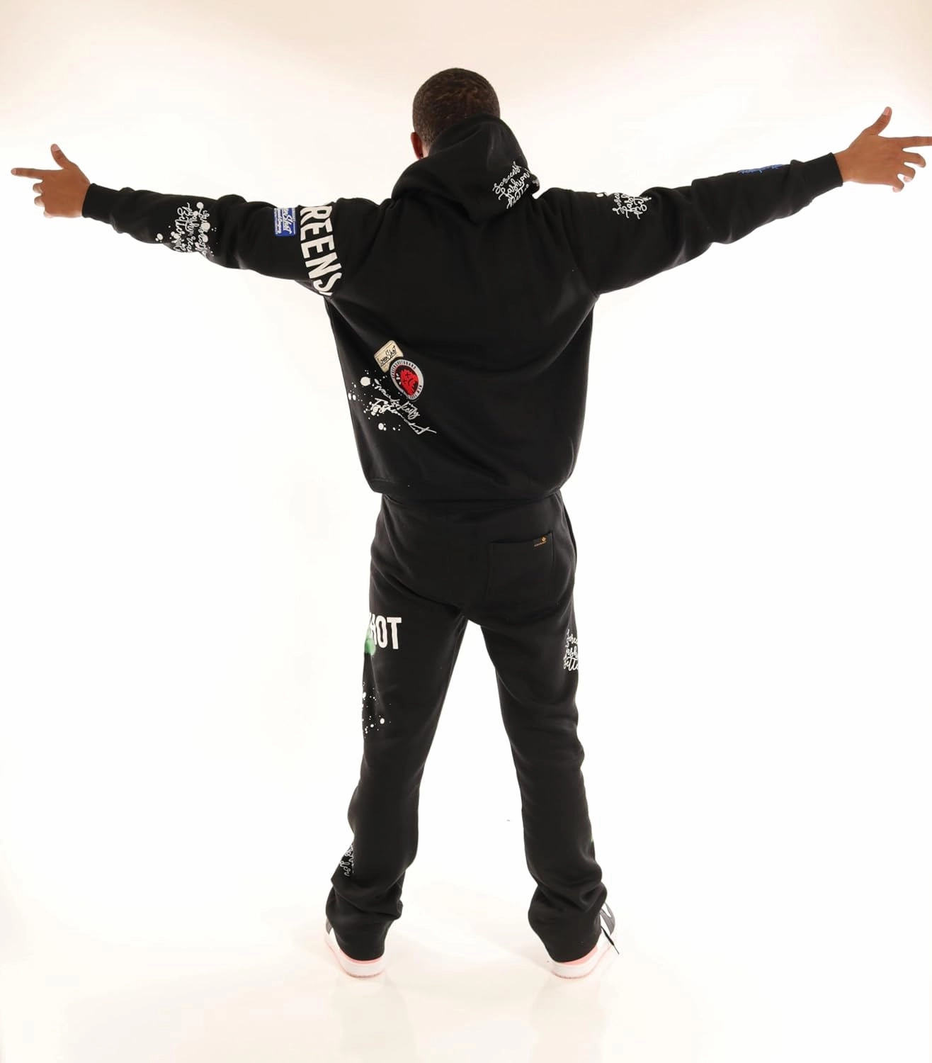 SCREENSHOT-Fleece Pants 4202 Mens Streetwear Urban Fit Fleece Pants - Stacked Fit Fashion Sweatpants Ribbed Wasteband