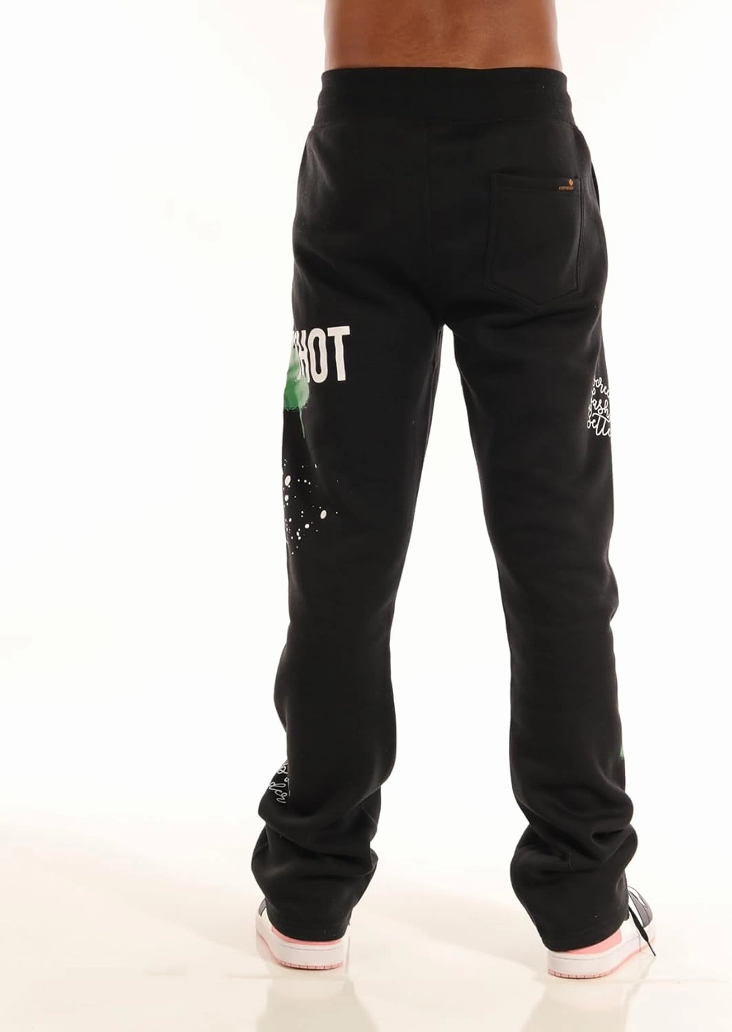 SCREENSHOT-Fleece Pants 4202 Mens Streetwear Urban Fit Fleece Pants - Stacked Fit Fashion Sweatpants Ribbed Wasteband