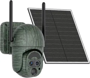 SEHMUA Cellular Trail Cameras, 4G LTE Cellular Security Camera with 12X Hybrid Zoom 2K 360° View Live Video, Unlimited Data Plan Game Camera No Glow IR, Solar Powered, Motion Activate