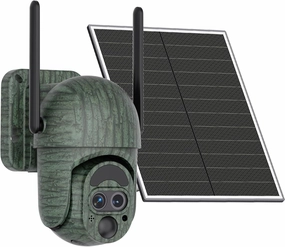 SEHMUA Cellular Trail Cameras, 4G LTE Cellular Security Camera with 12X Hybrid Zoom 2K 360° View Live Video, Unlimited Data Plan Game Camera No Glow IR, Solar Powered, Motion Activate