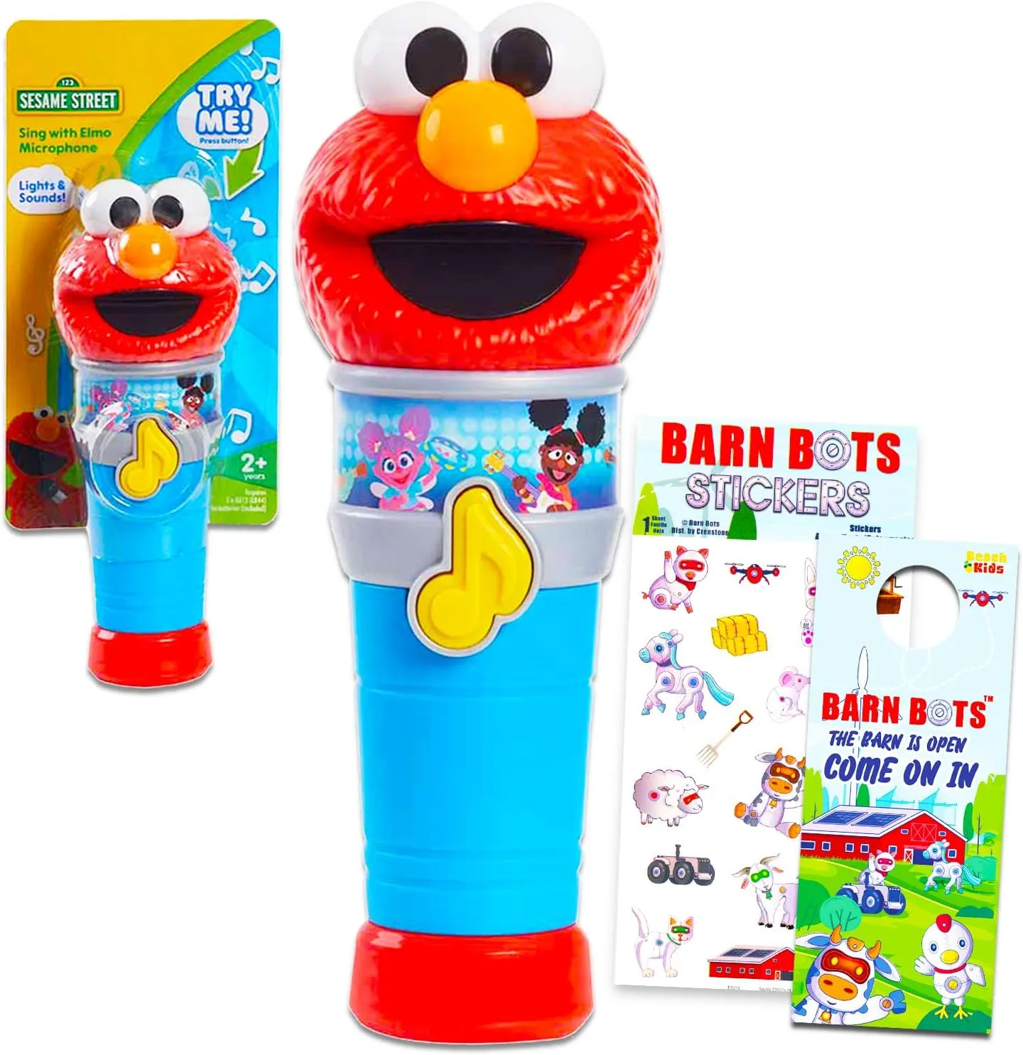 Sesame Street Sing Along Elmo Toy - Singing Activity Bundle with Elmo Microphone Plus Stickers, More | Sesame Street Musical Toys for Kids, Boys, Girls