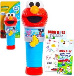 Sesame Street Sing Along Elmo Toy - Singing Activity Bundle with Elmo Microphone Plus Stickers, More | Sesame Street Musical Toys for Kids, Boys, Girls