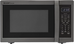 SHARP SMC1452KH ZSMC1452CH 1,100 Watt Countertop Microwave Oven, Cubic Foot, Black Stainless Steel, 1.4 CuFt