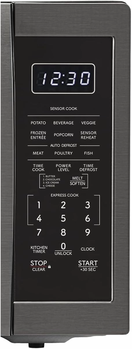 SHARP SMC1452KH ZSMC1452CH 1,100 Watt Countertop Microwave Oven, Cubic Foot, Black Stainless Steel, 1.4 CuFt