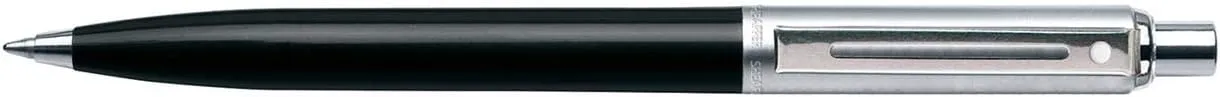 Sheaffer E23211151CS Sentinel Brushed Chrome Cap Barrel Ballpoint Pen - Black