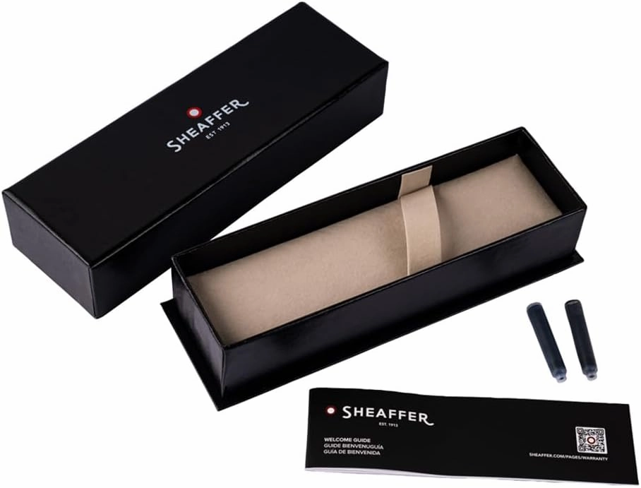 Sheaffer Pop Glossy Red Fountain Pen with Chrome Trim and Medium Nib