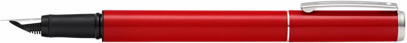 Sheaffer Pop Glossy Red Fountain Pen with Chrome Trim and Medium Nib