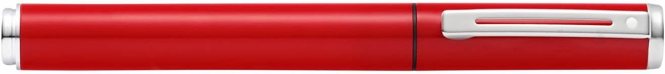 Sheaffer Pop Glossy Red Fountain Pen with Chrome Trim and Medium Nib