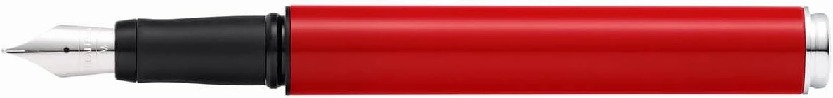 Sheaffer Pop Glossy Red Fountain Pen with Chrome Trim and Medium Nib