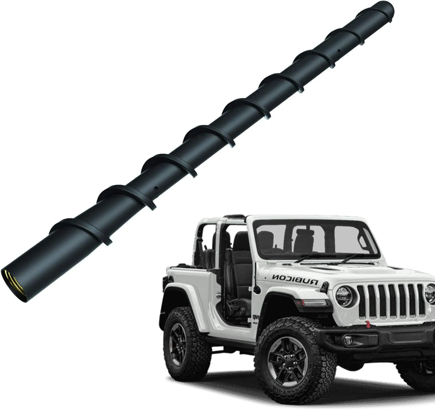 Short Antenna for 2007-2025 Jeep Wrangler Gladiator JK JL JT JKU JLU Sahara Rubicon Sport 4xe Willys Mojave, 7 Inch Jeep Replacement Antenna Jeep Wrangler Gladiator Accessories