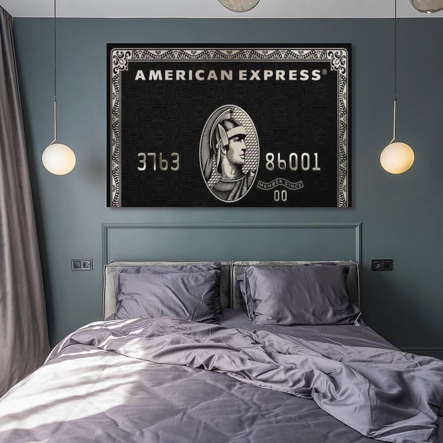 silanod Wall Decoration American Express Card Poster Canvas Wall Art Posters For Room Aesthetic And Decor Poster For Bedroom Home Dorm Kitchen Office Bathroom Decor08x12inch(20x30cm)