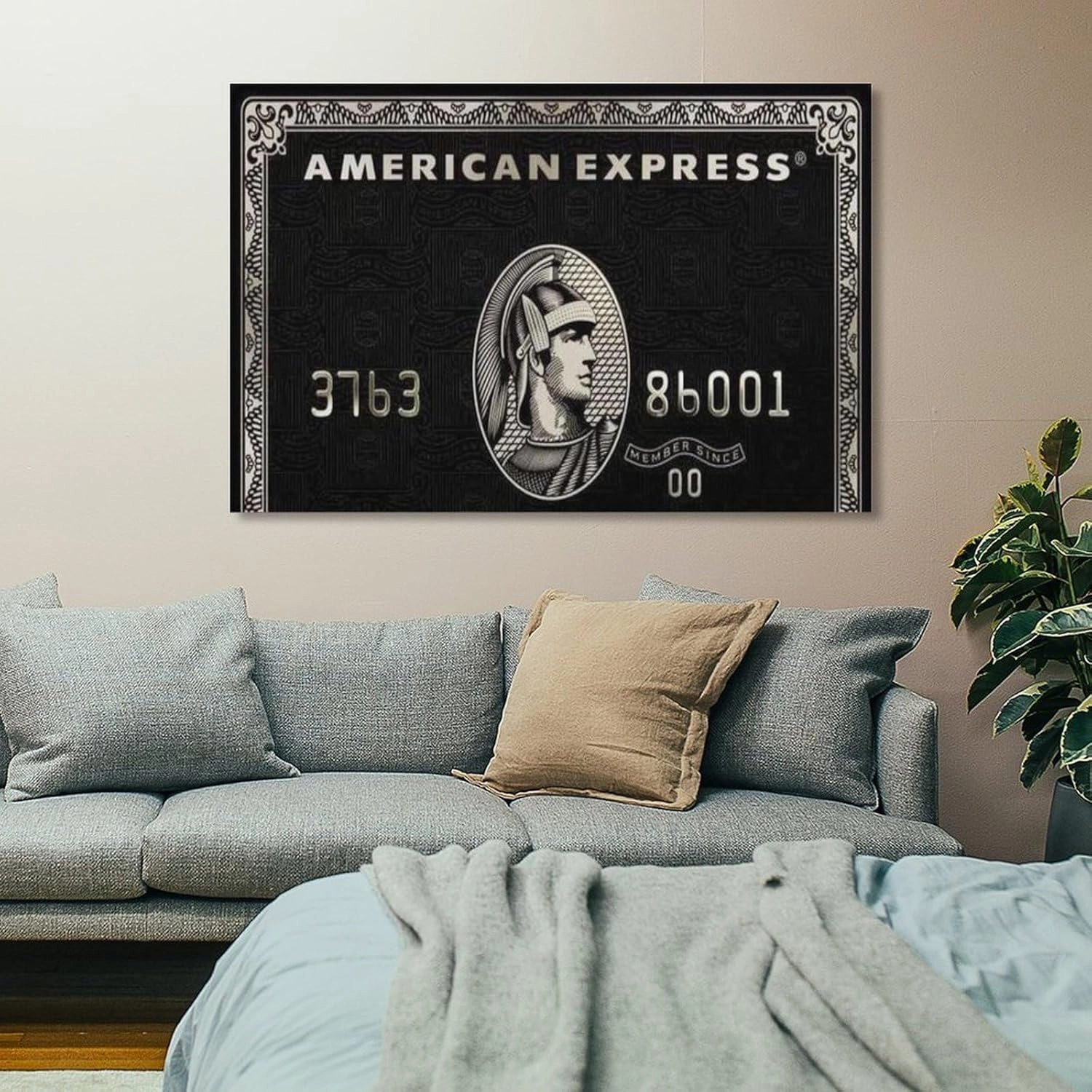 silanod Wall Decoration American Express Card Poster Canvas Wall Art Posters For Room Aesthetic And Decor Poster For Bedroom Home Dorm Kitchen Office Bathroom Decor08x12inch(20x30cm)