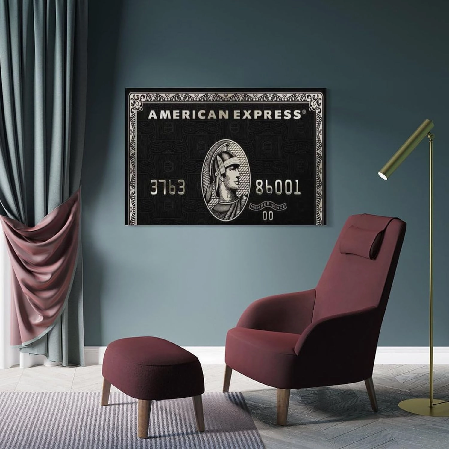 silanod Wall Decoration American Express Card Poster Canvas Wall Art Posters For Room Aesthetic And Decor Poster For Bedroom Home Dorm Kitchen Office Bathroom Decor08x12inch(20x30cm)
