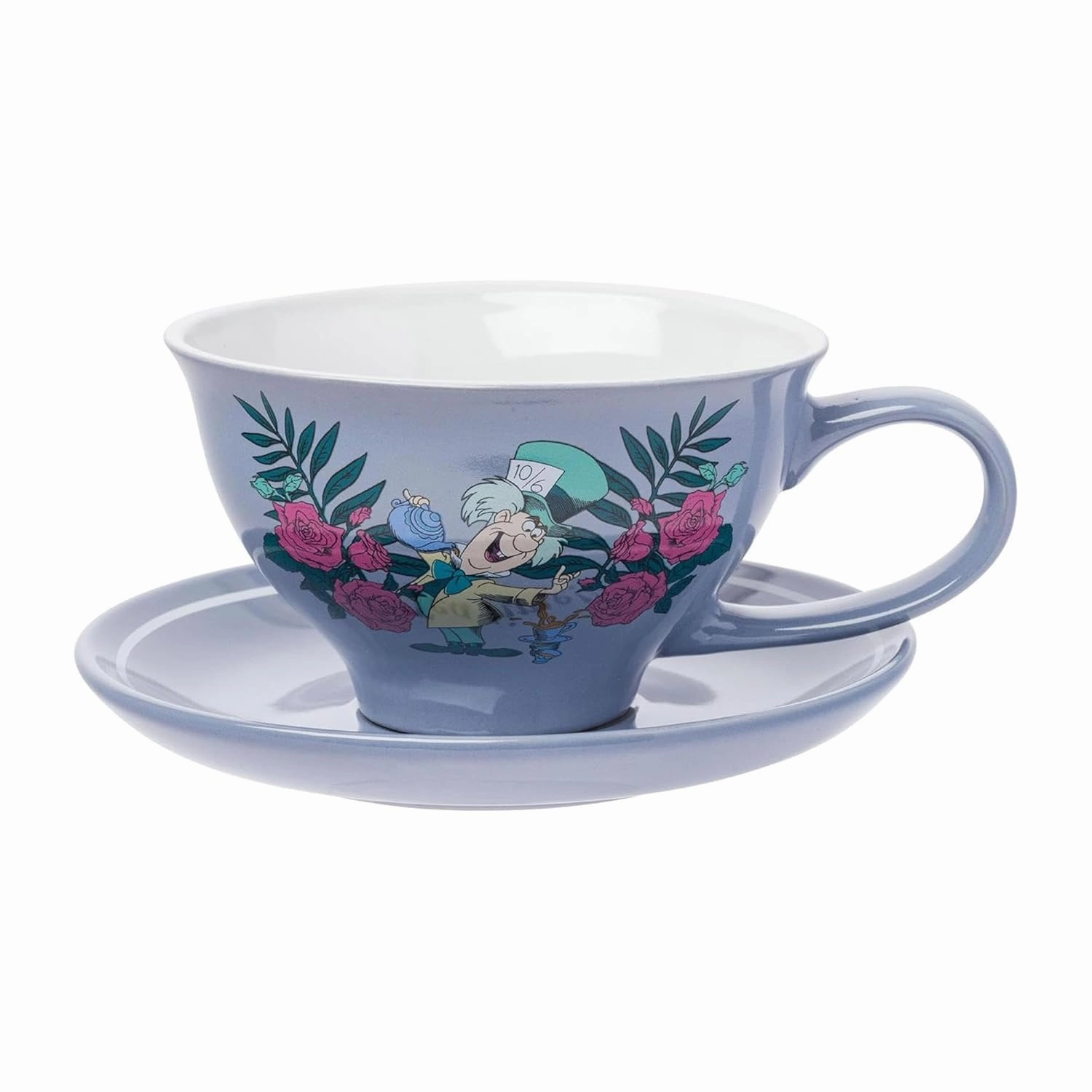 Silver Buffalo Alice in Wonderland Oh My Boxed Ceramic Teacup and Saucer, 12 Ounces